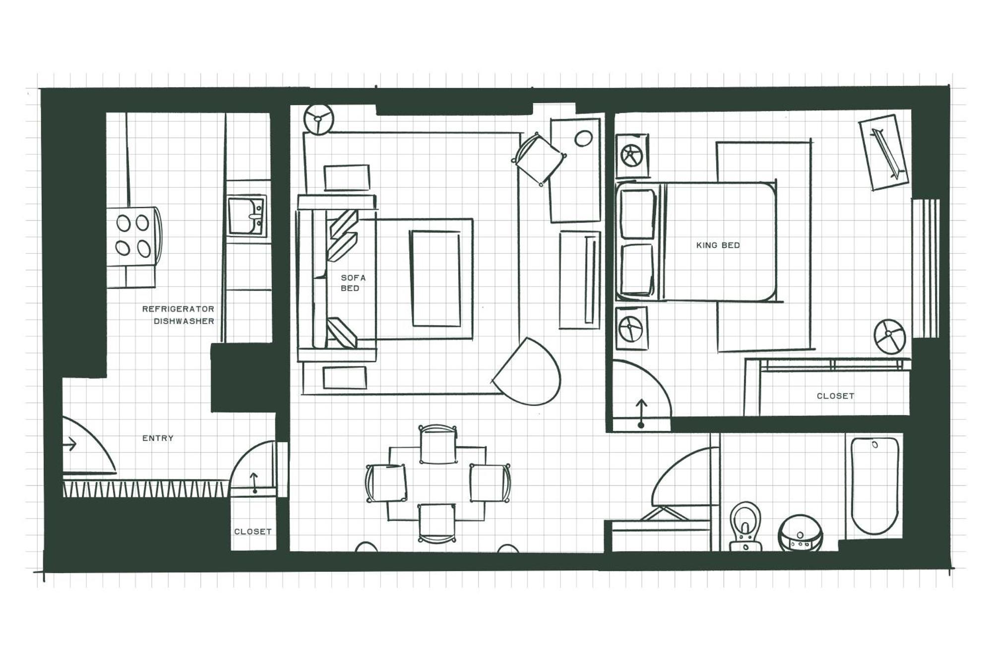 The One-Bedroom King Apartment