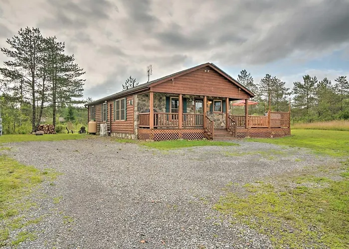 Deck, Hot Tub, Fire Pit: Rustic Cabin In Benezette