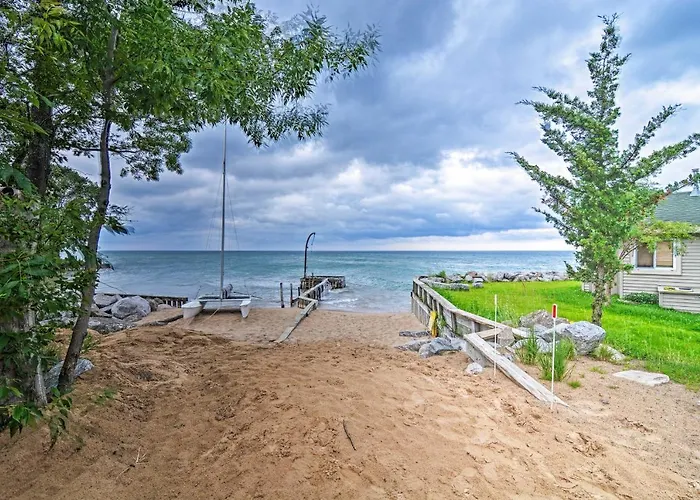 Lake Huron House W/ Grill + Beach Access!