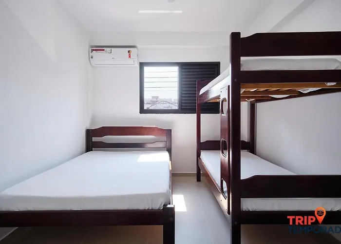 Apartamento com ar condicionado à 100 metros da praia - Edifício Ibiza