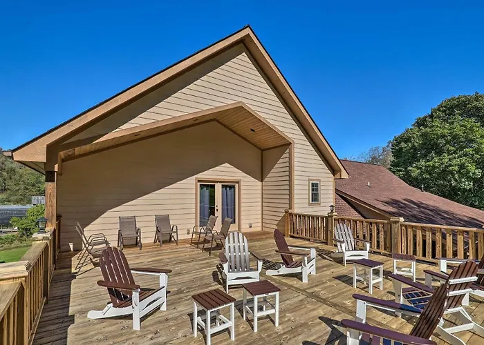 Relax Fireside: Burnsville Gem W/ Game Room & Deck
