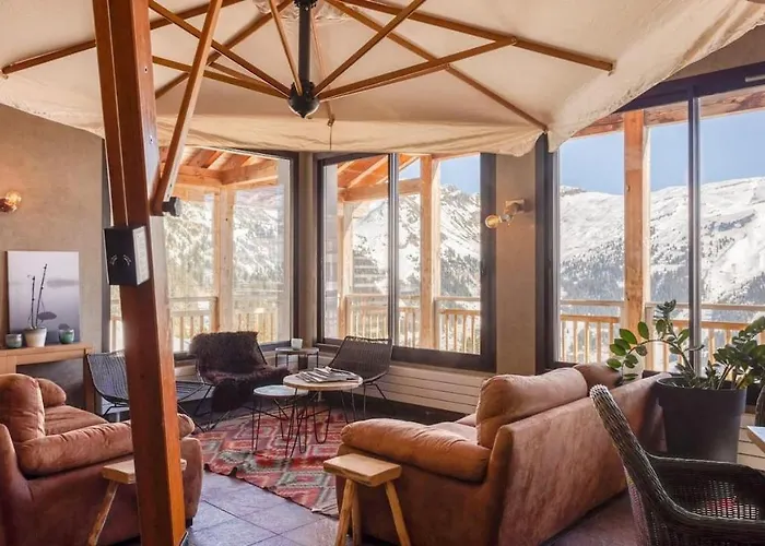 Vue Panoramique Sur Les Montagnes Plein Sud - T2 Skis Aux Pieds, Piscine & Spa