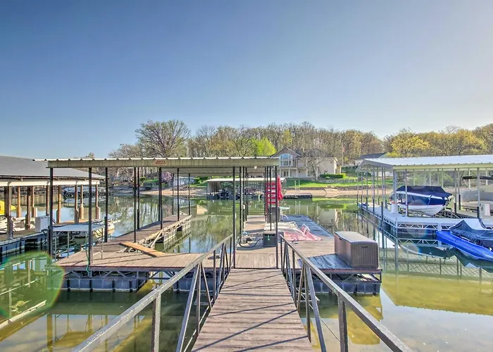 Boat Slip, Fire Pit: Lakefront Sunrise Beach Home!