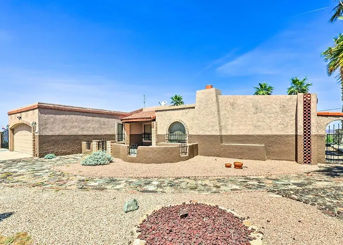 Patio & Panoramic Views: Hillside Lake Havasu Home