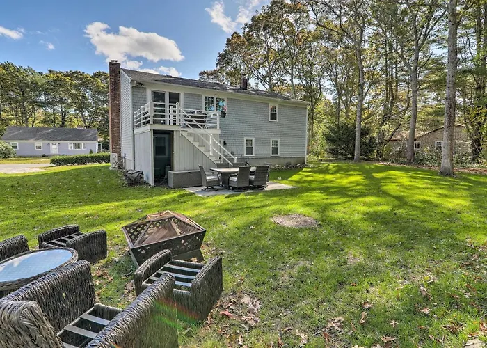 Pool Table + Fire Pit: Wooded Hyannis Haven!