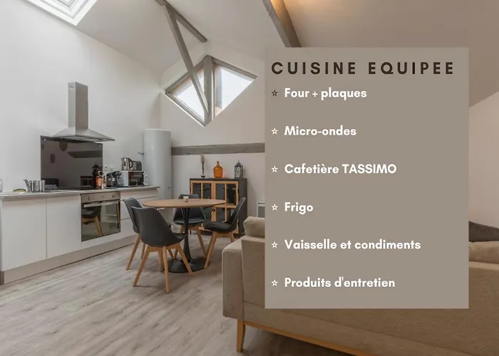 Atypique - 2 Chambres Avec Salles De Bains, Cuisine Equipee, Parking Gratuit