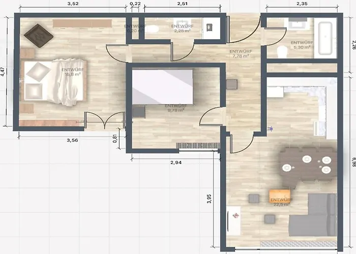 Re31 - Jaegerstil, 70M2, Zentral, 1 Parkplatz