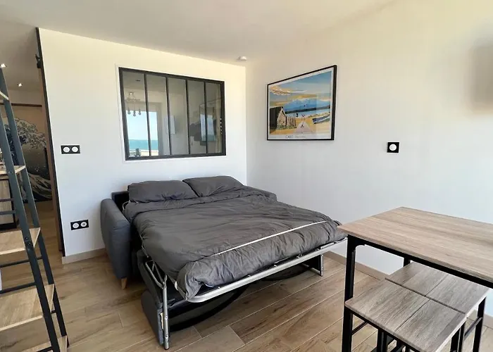Appartement Cosy, Vue Mer Avec Parking Privatif