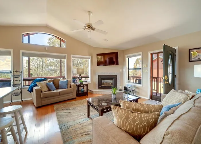 Fire Pit & Views: 'Falconcrest' Cottage In Payson!