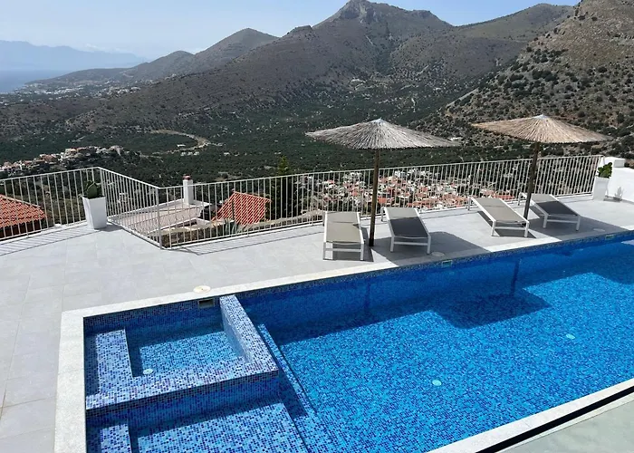 Villa Romee With Private Swimmingpool And Panoramic View On Elounda