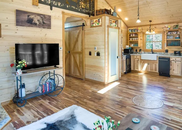 Private Hot Tub & Pond: Conifer Log Cabin