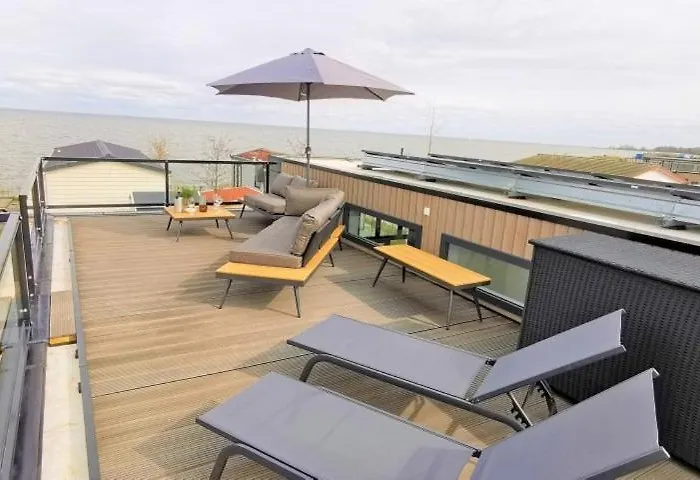 Enkhuizer Strand Cube Elite Estel Mit Dachterrasse Und Zaun Haus Nr 337