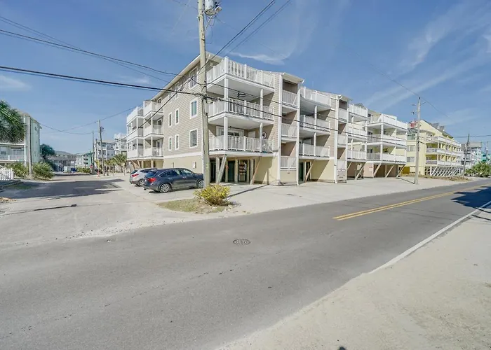 Steps To Ocean: Water-View Carolina Beach Unit!