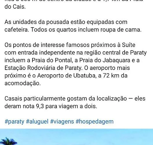 Suite Simples Com Entrada Independente Na Regiao Central De Paraty