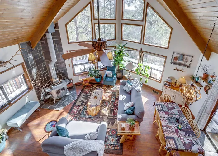 Deck & Scenic Views: Munds Park A-Frame Cabin