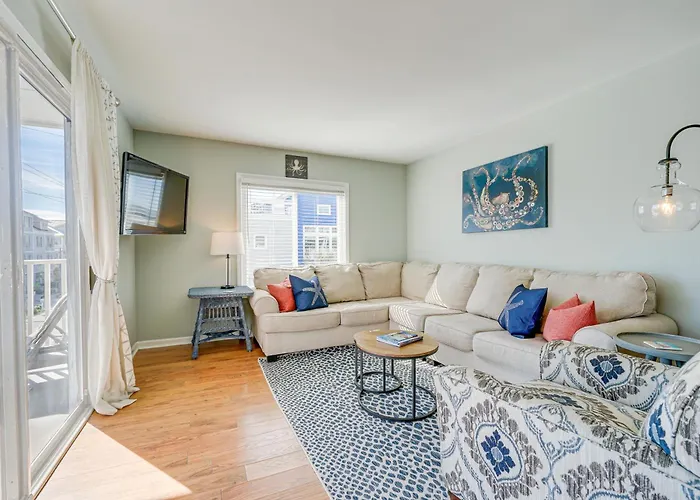 Steps To Ocean: Water-View Carolina Beach Unit!