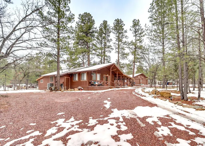 2 Fire Pits & Covered Deck: Cabin In Happy Jack!