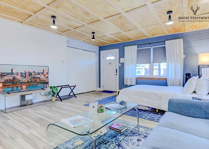 The Moose - Safe Luxe Studio Near Downtown Memphis - Free Parking And Wifi