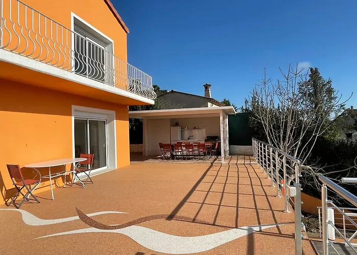 Orange Villa On The Cote D'Azur 6Br 11Pax Ac Private Heated Pool Bbq Mountain View