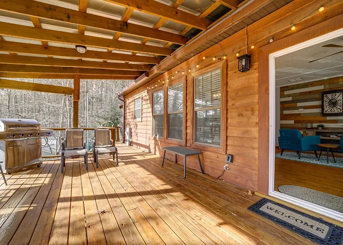 Boat Dock + Fire Pit! Woodsy Lake Glenville Cabin
