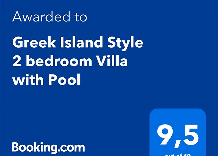 Greek Island Style 2 Bedroom Villa With Pool Next To The Sea