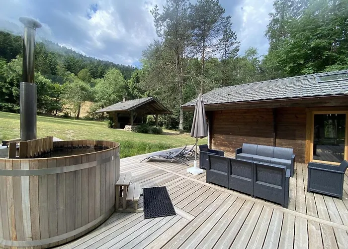 Le Fishing Lodge Chalet En Bois Avec Bain Nordique