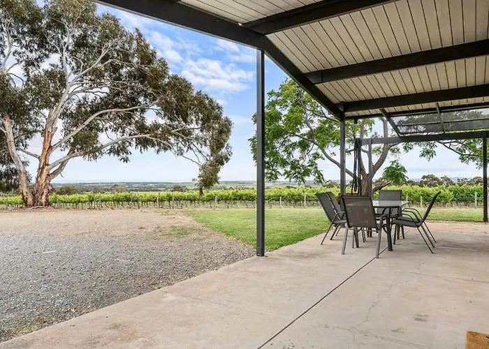 Willunga House - Fireplace Vineyard Views