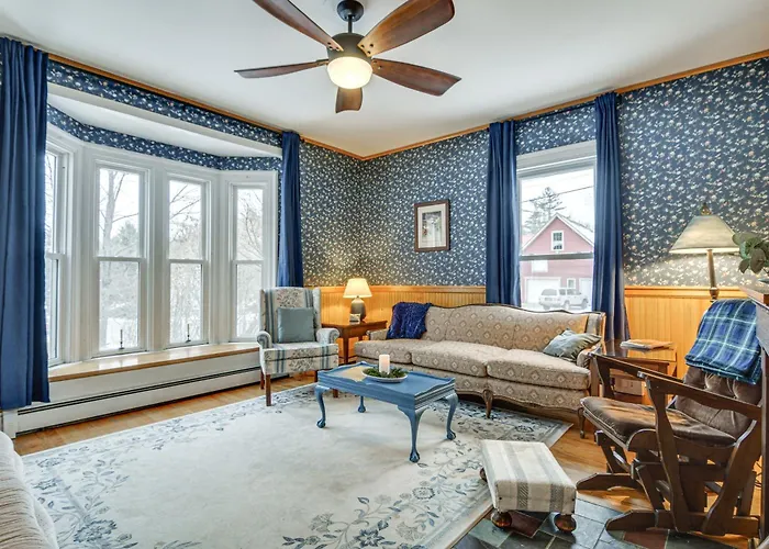Fireside Winter Escape: Spacious Wilton Getaway