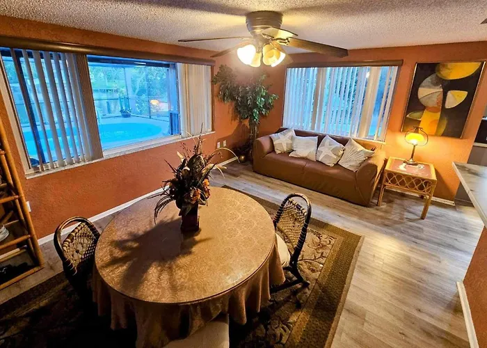 Private Tropical Waterfront Sanctuary W Pool, Hot Tub & An Island! Pet Friendly