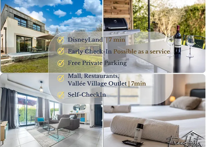Magny'S Oasis - Disneyland 5Min - Private Parking - Terrace & Garden