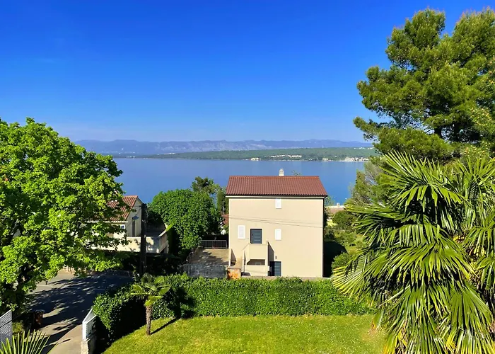 Private Holiday House Villa Soulset With Garden And Pool Near Beach In Malinska, Krk