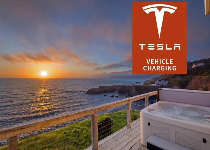 Exquisite Oceanview! By Oceanviewhottubs Oceanfront! Shelter Cove, Ca Tesla Ev Station