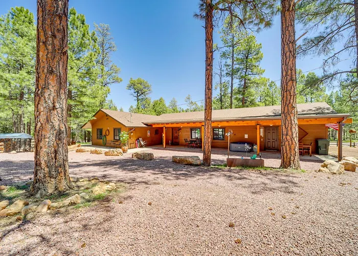 Fire Pit + Trail Access: Spacious Happy Jack Cabin
