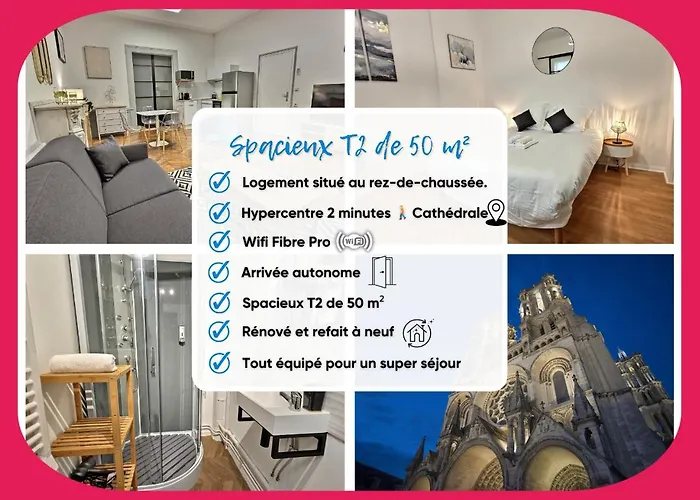 Superbe, T2 Spacieux 50M², Hypercentre, Neuf, Rdc