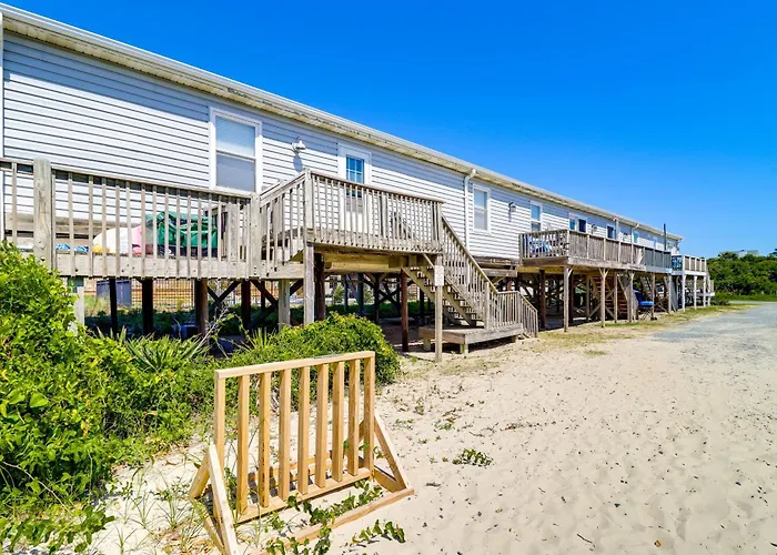 Oak Island Condo W/ Ocean View: Steps To Beach!