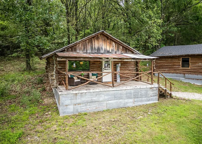 King-Delicately Decorated-Log Cabin Charm-Front Porch Living-The Pampered Peacock