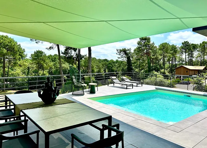 Maison Chapron Villa De Standing Avec Piscine, Calme Et Golf A Biscarrosse