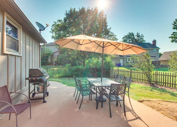 Overland Park Family Home W/ Game Room & Backyard!