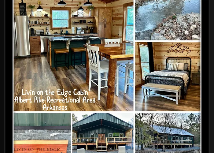 Livin On The Edge Cabin In Albert Pike, Beautiful!