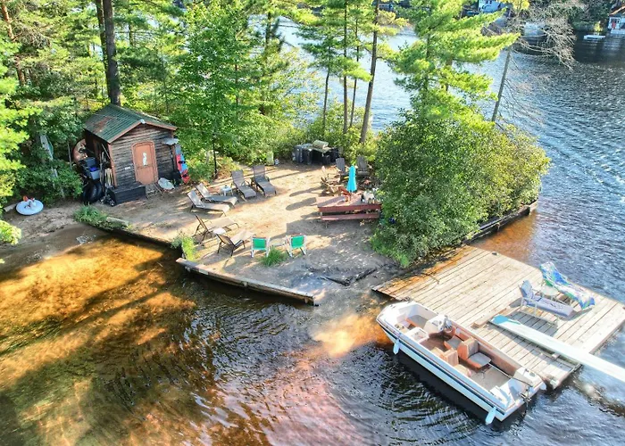 The Stabbin Cabin On Grant Island, Brantingham Lake - Hottub, Boat, Pet Friendly