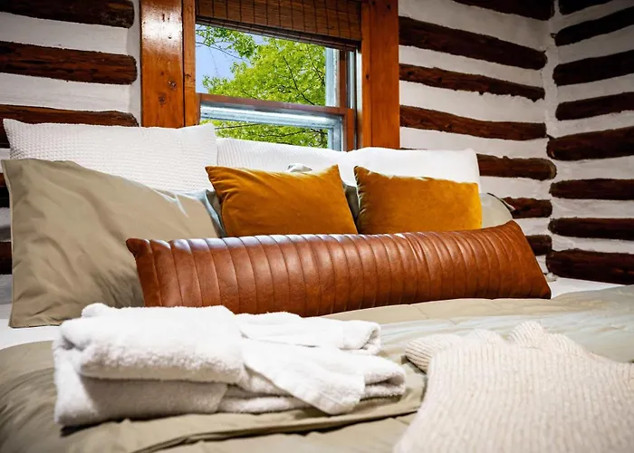 Modernized Log Cabin W Hot Tub Fire Pit & Views