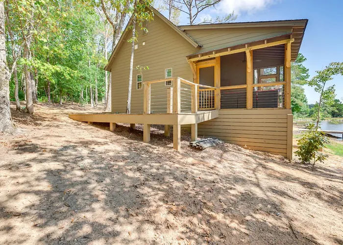 Modern Home Near Lake Martin: Fishing Pond On-Site