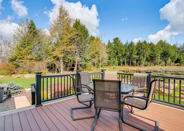 Spacious & Secluded Forksville Home: Fire Pit