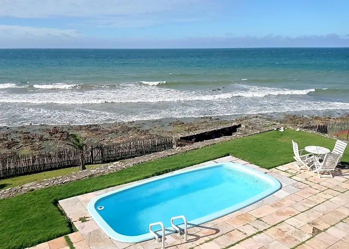 Casa Jangada - Incrível vista mar com Piscina e a melhor localização na Beira Mar da Taíba