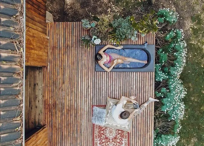 Cabana aconchegante em meio à natureza