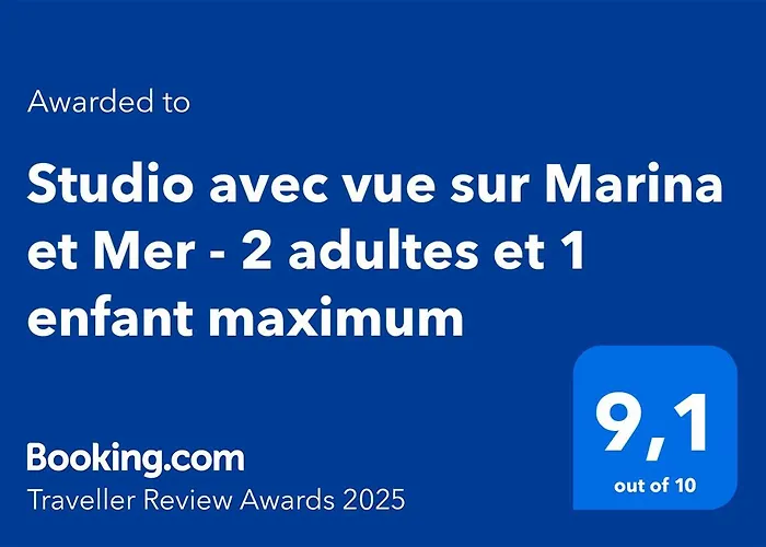 Studio Avec Vue Sur Marina Et Mer - 2 Adultes Et 1 Enfant Maximum