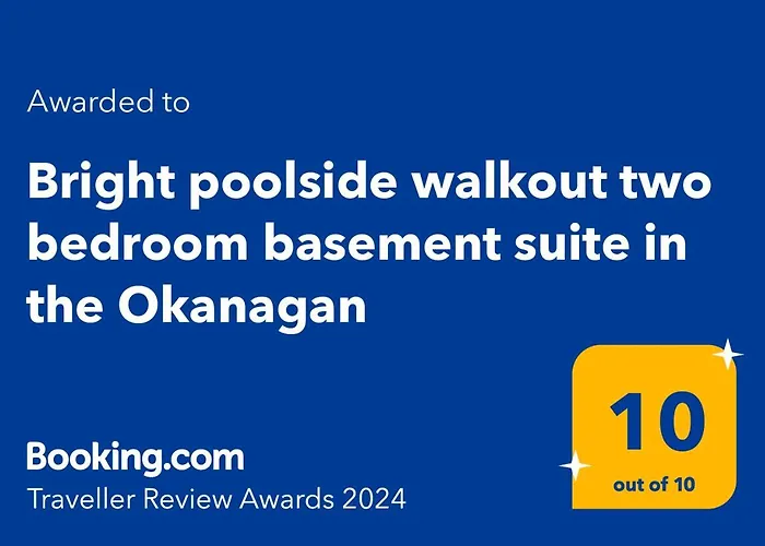 Bright Poolside Walkout Two Bedroom Basement Suite In The Okanagan