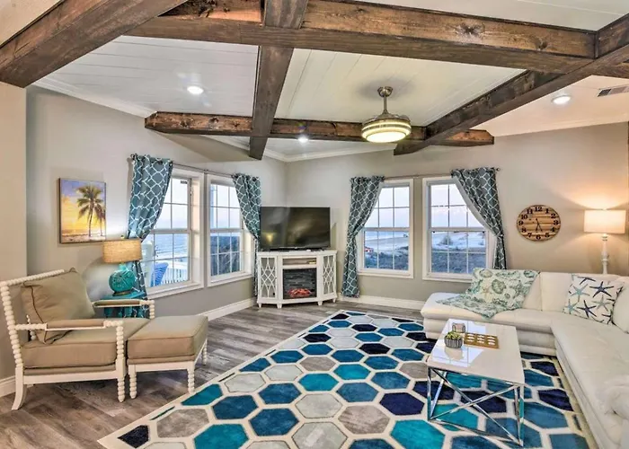 Seahaven Beachfront Oasis! Hottub, Gameroom, Firepit! Seahaven By Bolivar Vacations