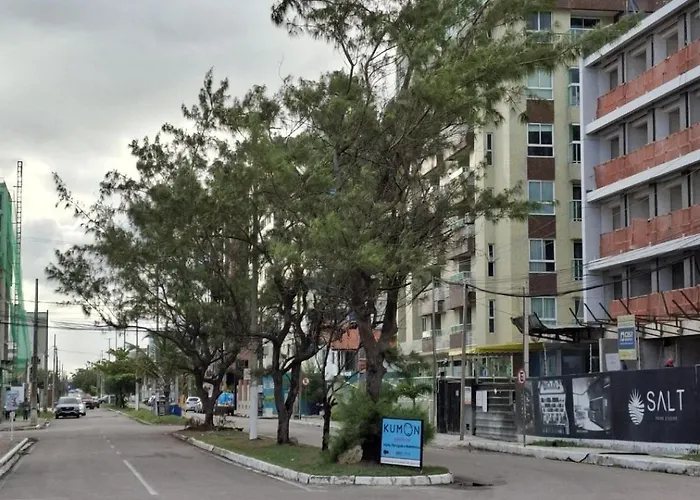 Flat maravilhosa vista beira mar de Intermares 605