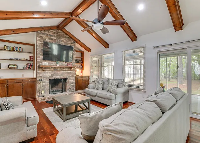 Patio + Pool Table: Lake Marion Getaway